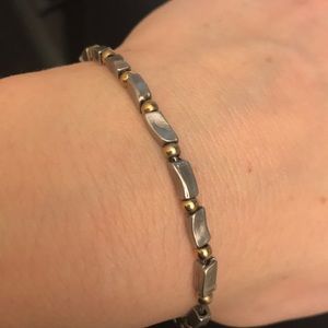 Silver and gold bracelet